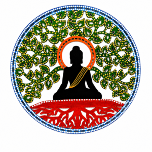 Buddha Wall Decor Tree of Life Handcrafted MDF Wooden Wall Hanging for Home Office Yoga Room 30 cm